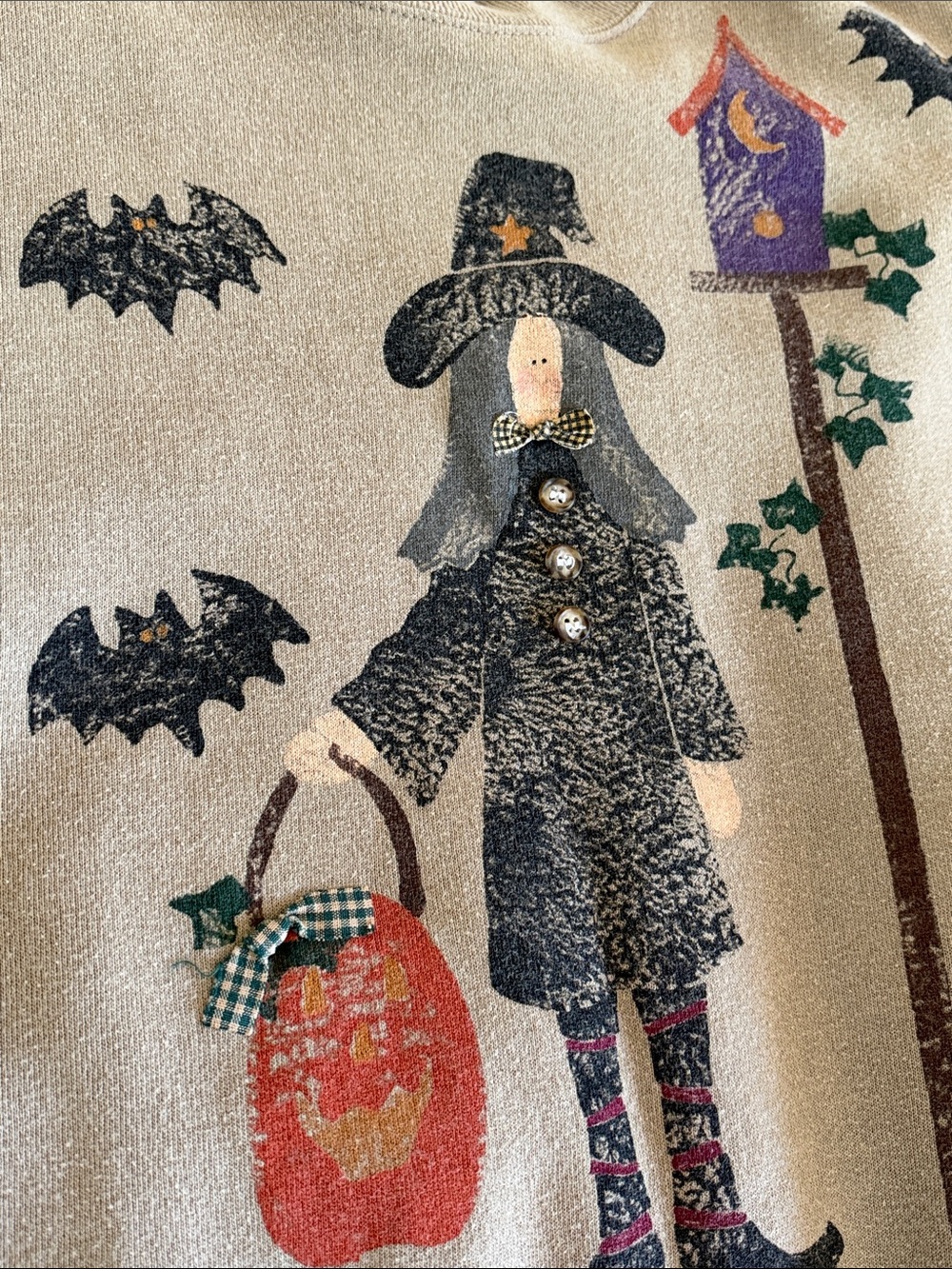 Vintage Jerzees Activewear NuBlend Halloween Crewneck Sweatshirt Size XL - Picture 5 of 5